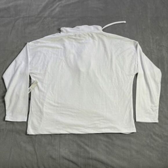 Rae Dunn Best Mom Ever Berkeley Hoodie L White Lounge Sleep Sweatshirt Pullover - Picture 2 of 11